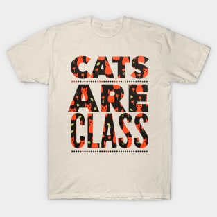 Modern Red Cat Design. Typographic modern cat art T-Shirt